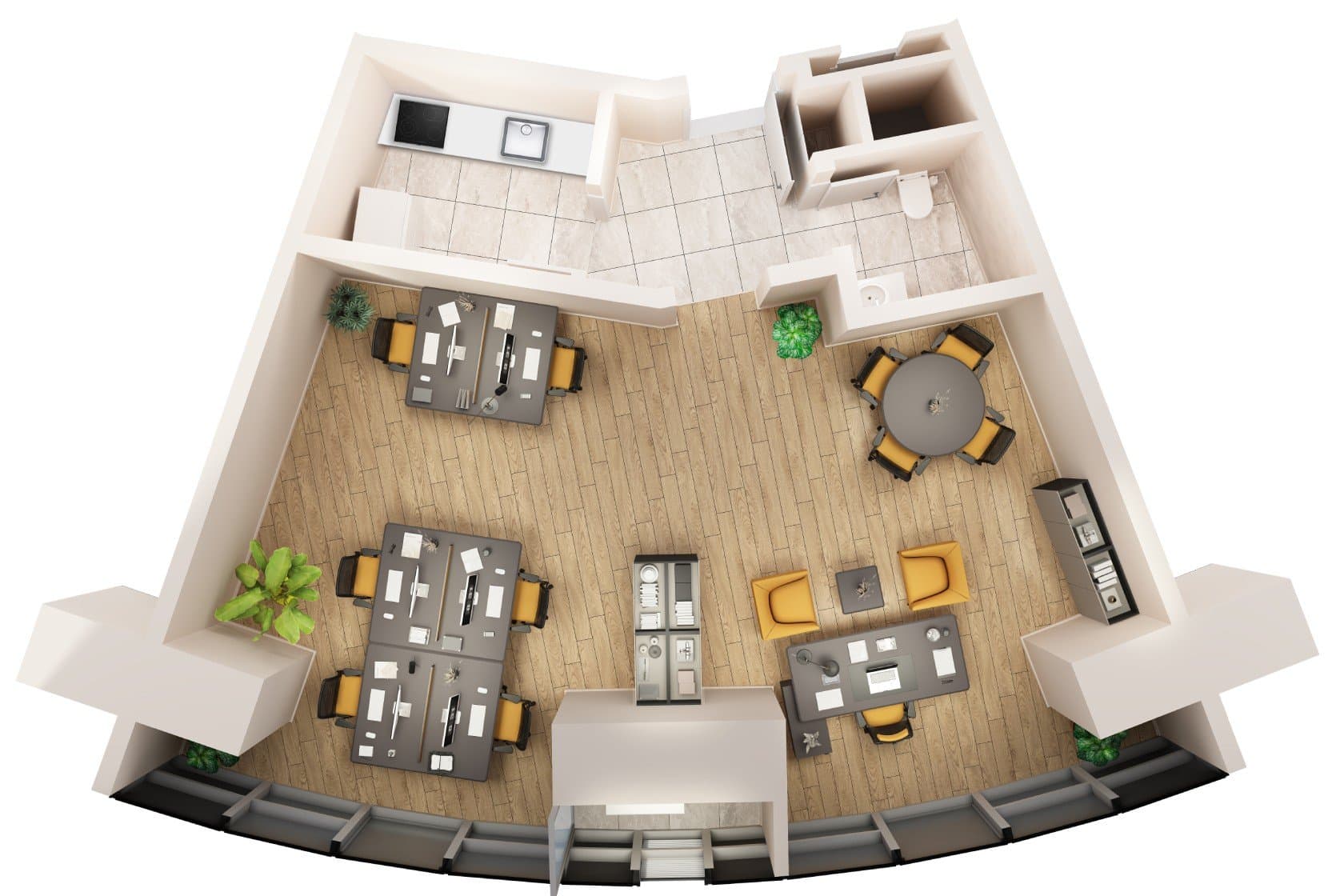 مشروع كريستال كوله – مخطط Office, Standard Floor