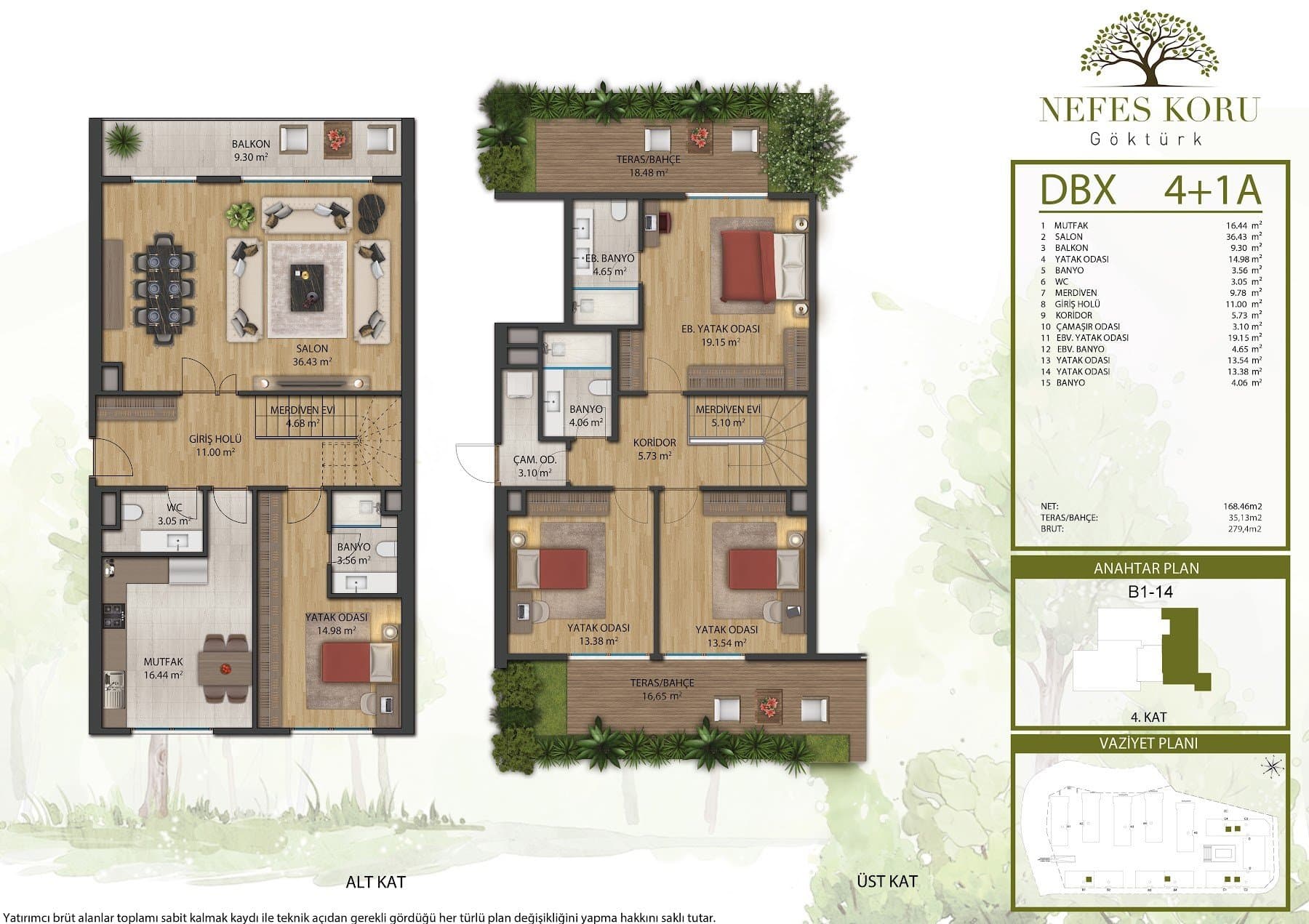 Nefes Koru Gokturk Project – 4+1 Duplex Type A floor plan