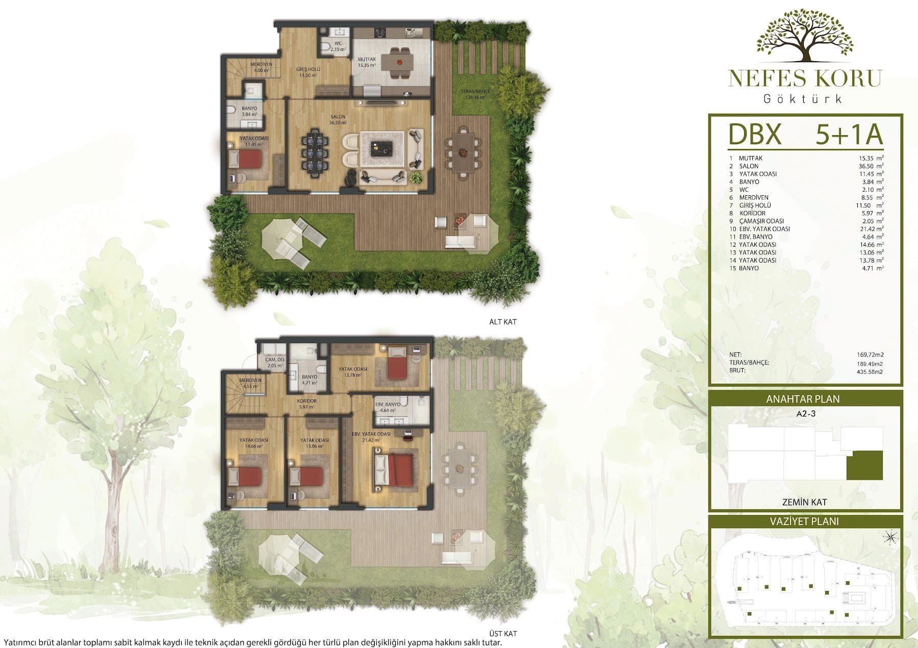 Nefes Koru Gokturk Project – 5+1 Duplex Type A floor plan
