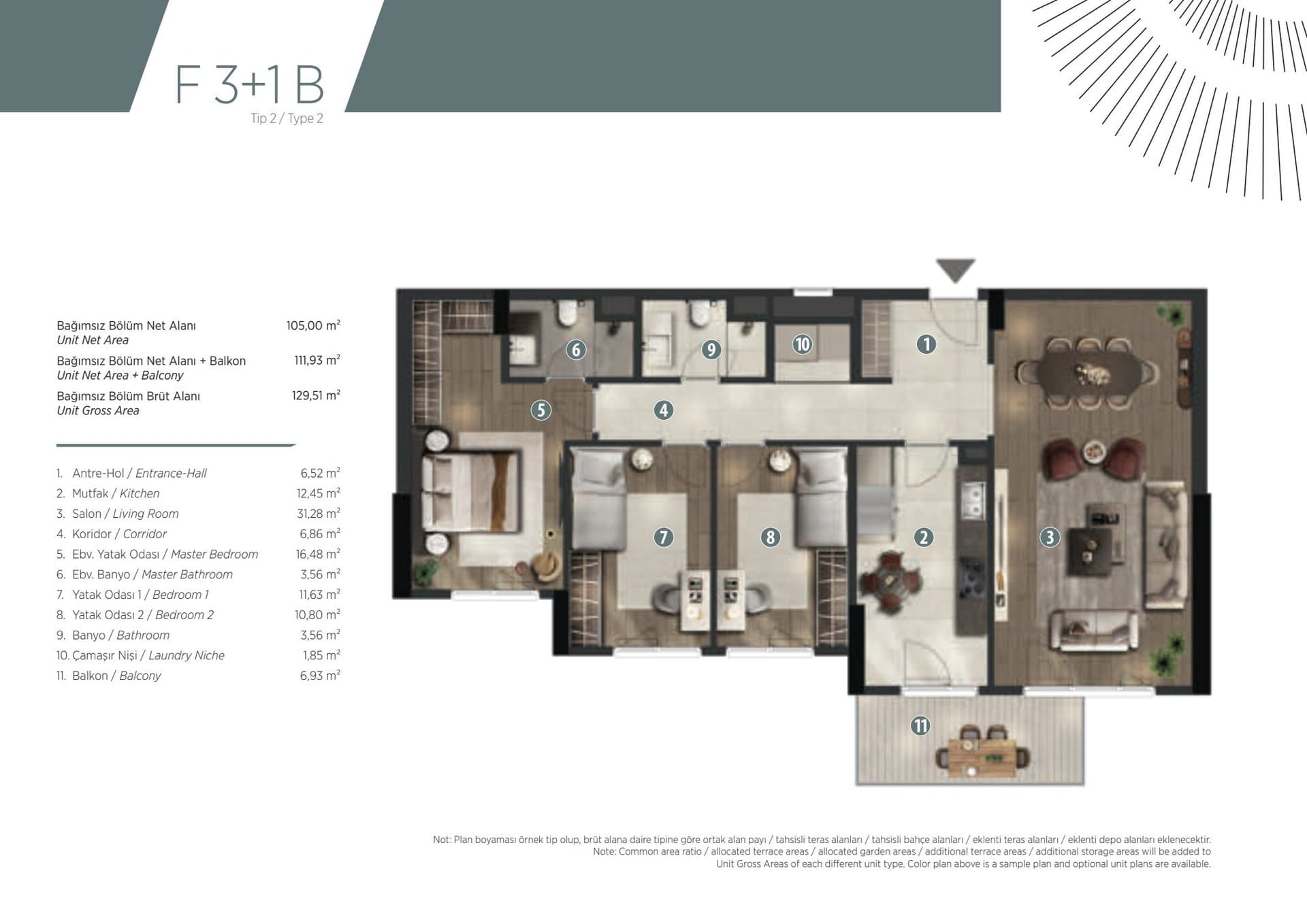 مشروع ريفيرانس بنديك – مخطط 3+1 Type B
