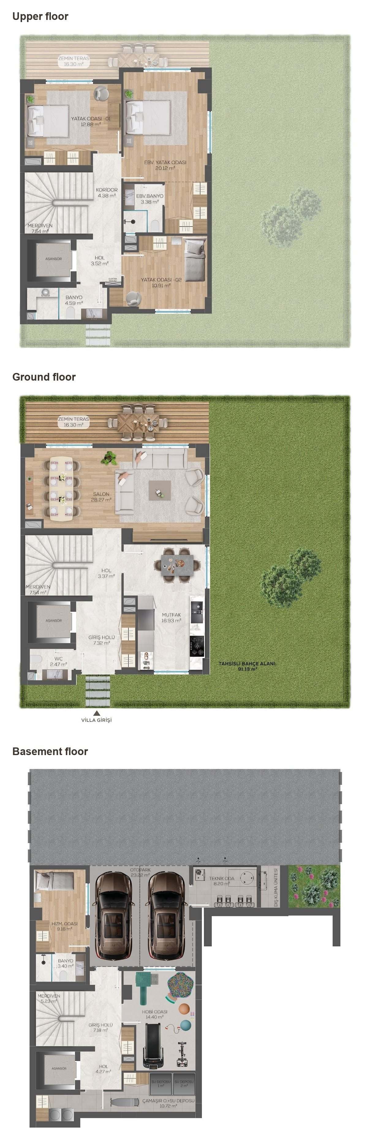Tane Villas Project – 5+1 Type B.II floor plan