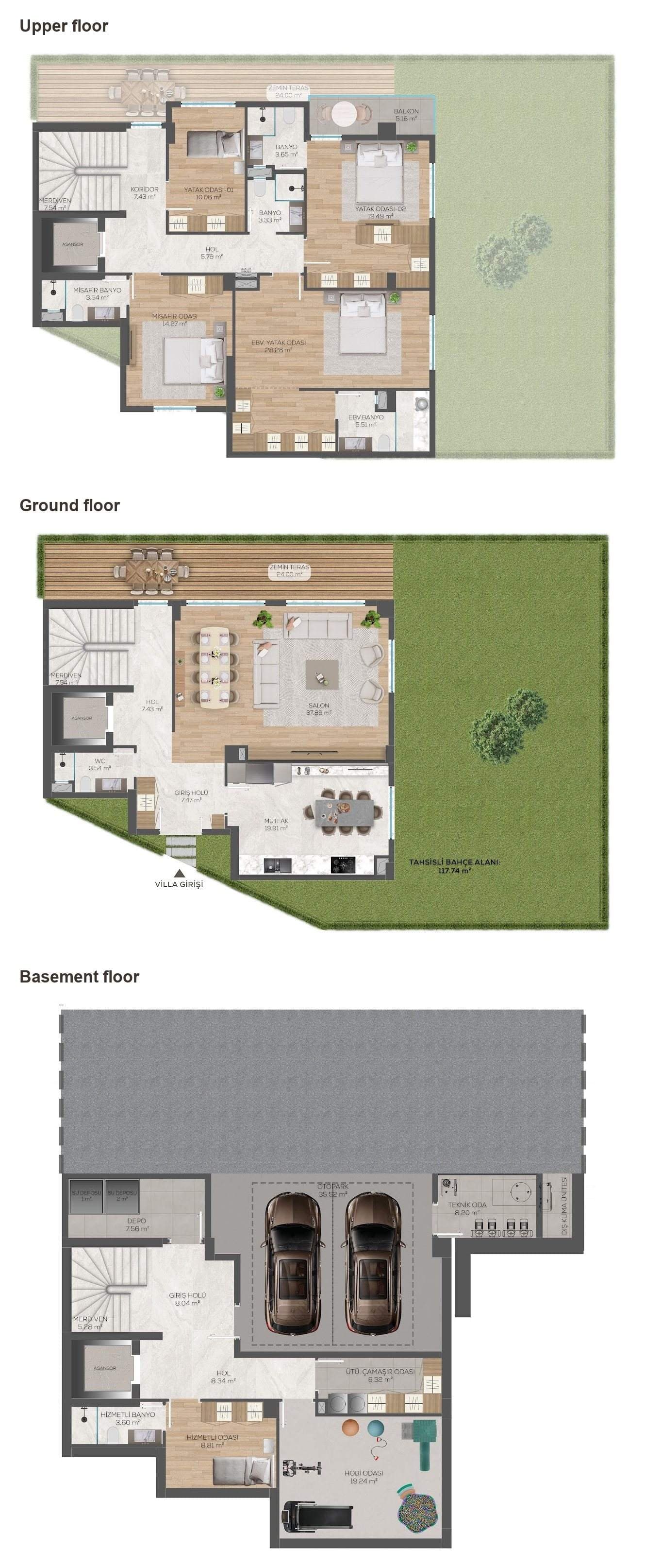 Tane Villas Project – 6+1 Type B floor plan