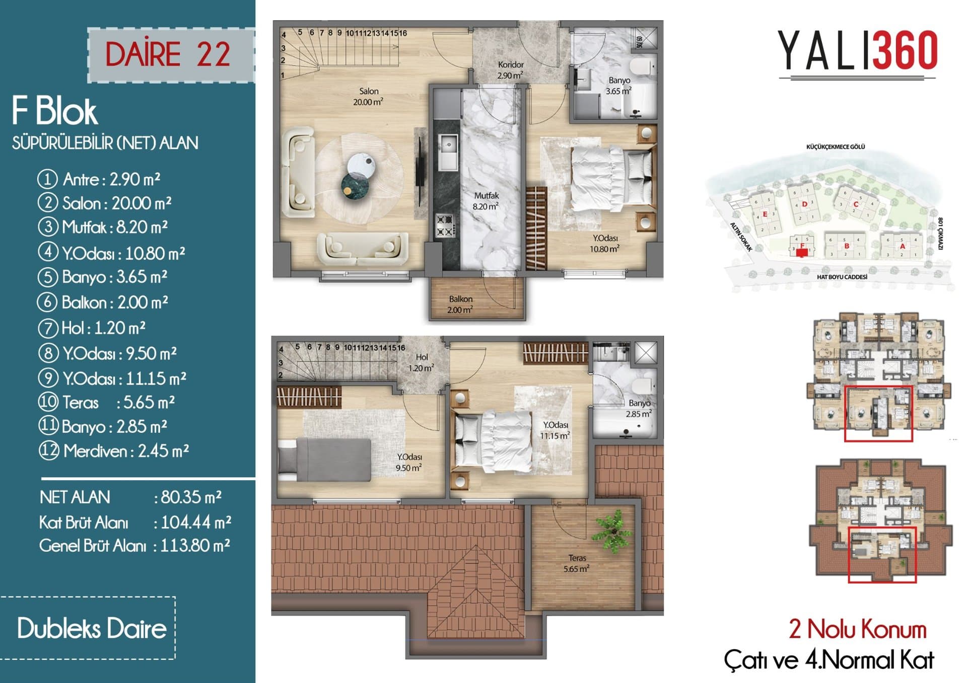 Yali 360 Project – 3+1 Duplex, F Block floor plan
