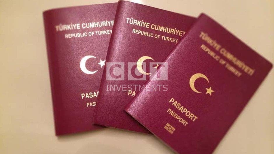 Turkish passport with a world map of visa-free destinations