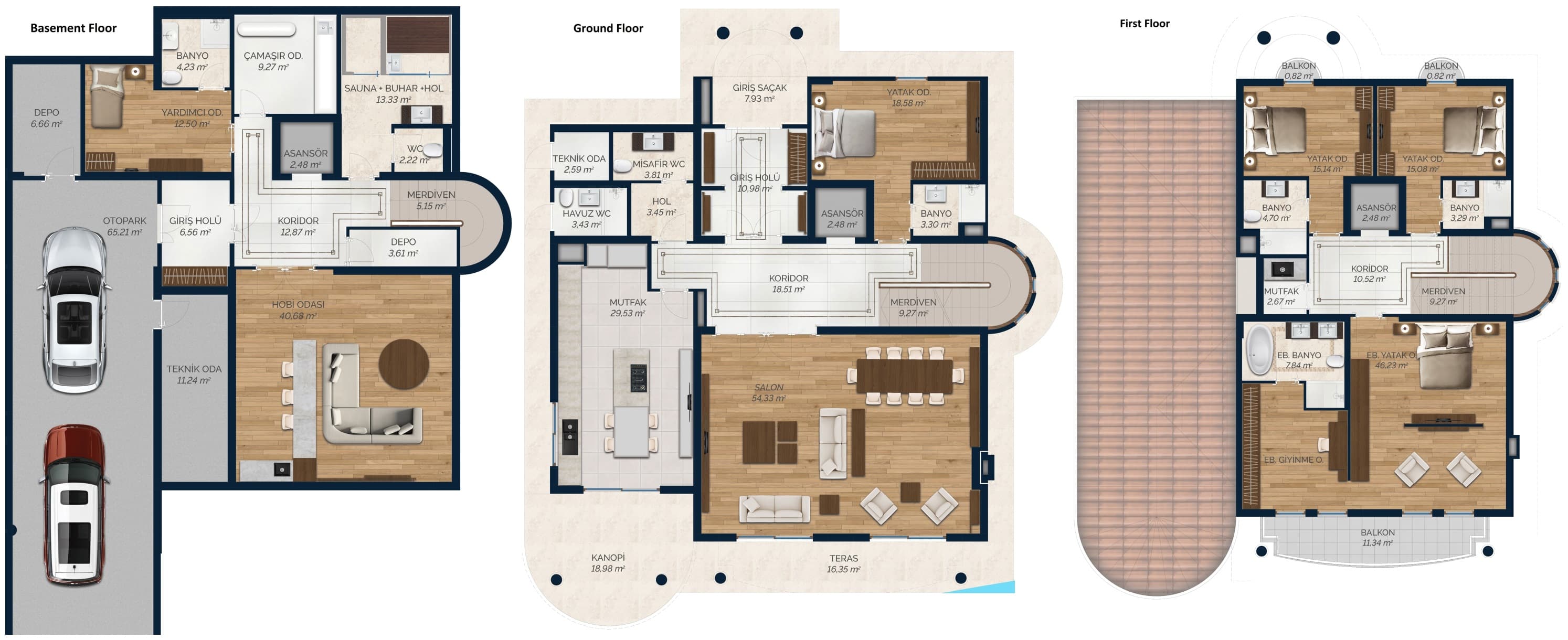 Deniz Istanbul 项目 – Type B villa 户型图