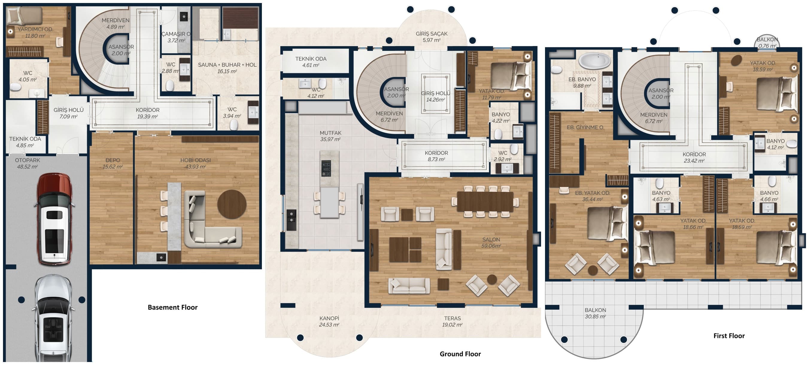 Deniz Istanbul 项目 – Type C villa 户型图