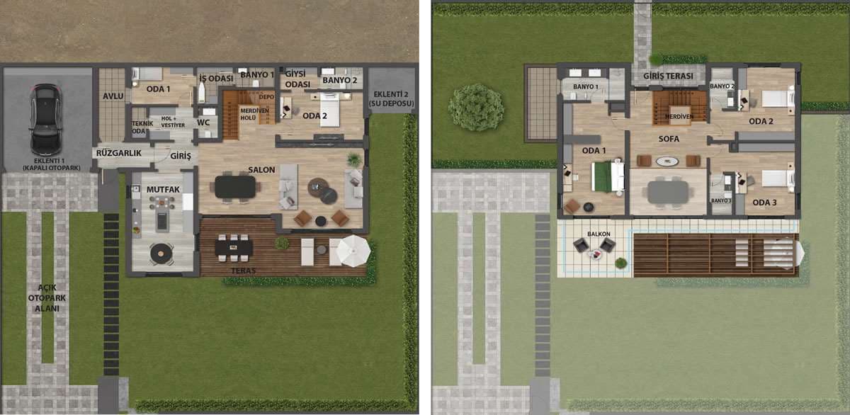 Yesilyaka 项目 – 5+1 户型图