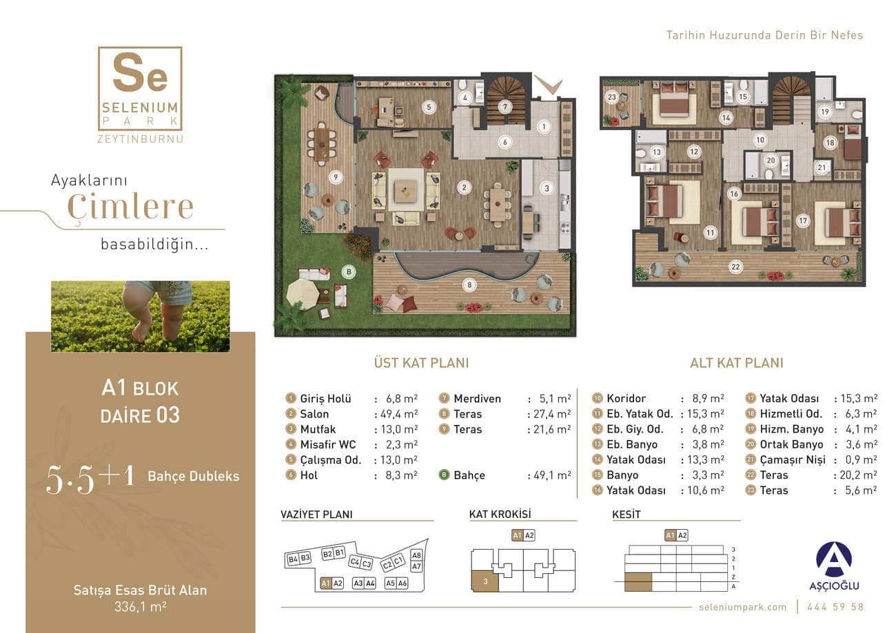 Selenium Park 项目 – 5.5+1 Garden Floor Duplex 户型图